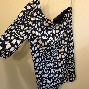 Navy Blue Spotted Dress